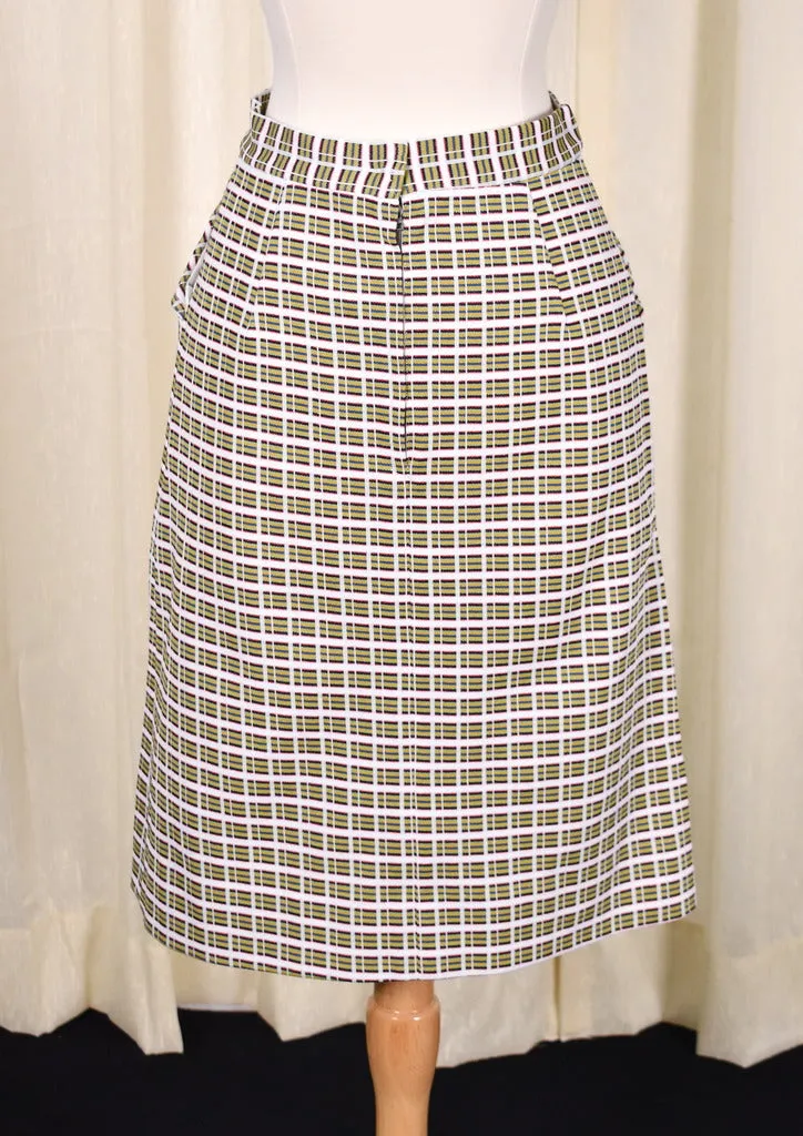 1960s Vintage Button Pocket Skirt