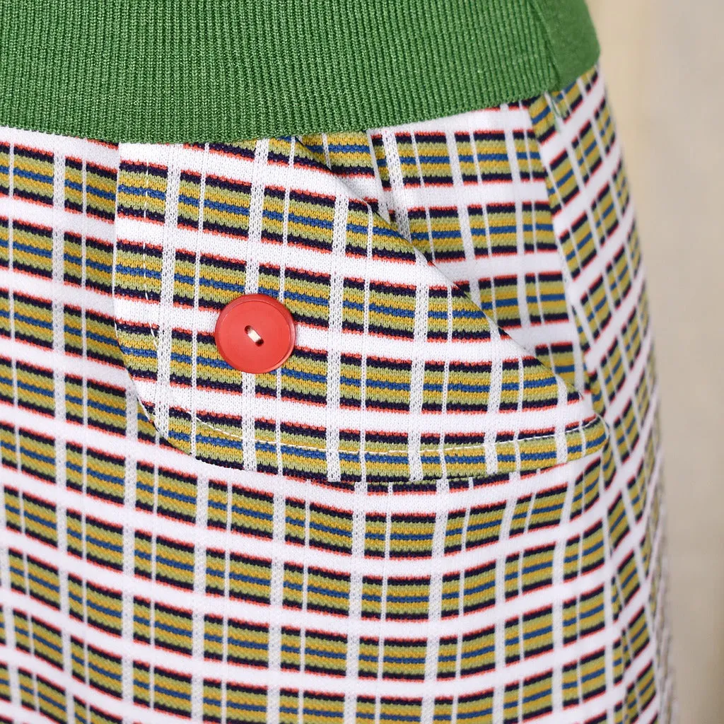 1960s Vintage Button Pocket Skirt