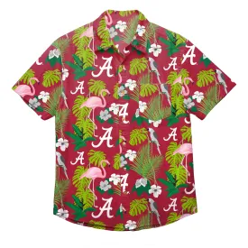 Alabama Crimson Tide NCAA Mens Floral Button Up Shirt