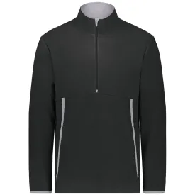 Augusta Sportswear Men's Black Polar-Fleece 1/2 Zip Pullover