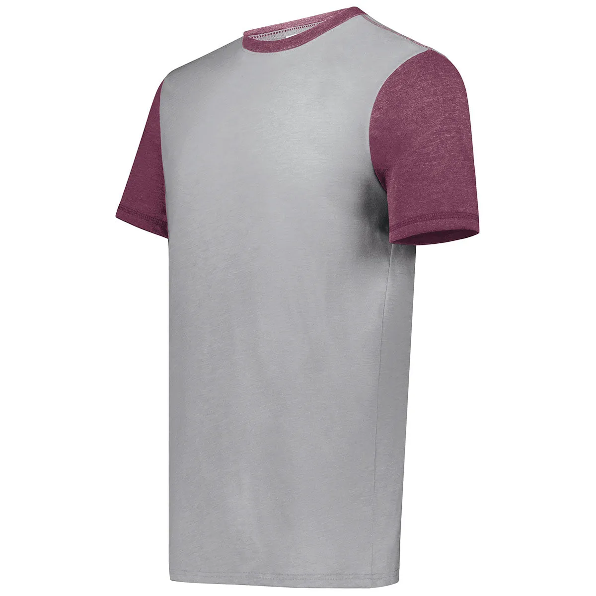 Augusta Sportswear Men's Grey Heather/Maroon Heather Gameday Vintage Ringer Tee