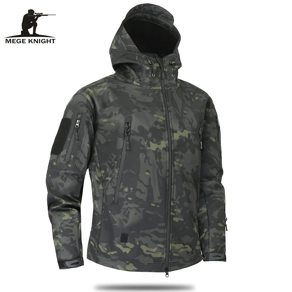 Autumn Men's Military Camouflage Fleece Jacket Army Tactical Clothing  Multicam Male Camouflage Windbreakers