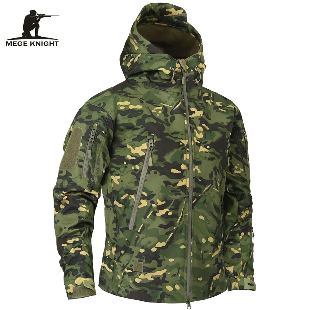 Autumn Men's Military Camouflage Fleece Jacket Army Tactical Clothing  Multicam Male Camouflage Windbreakers