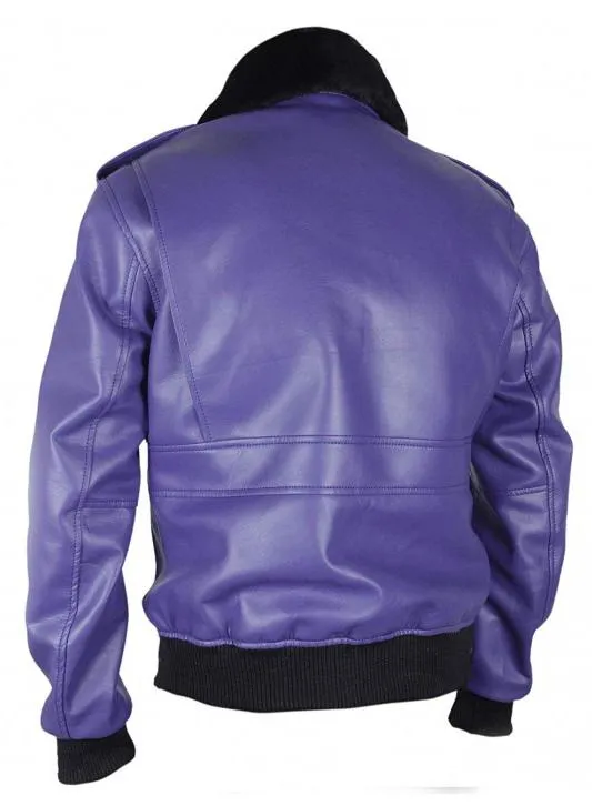 Batman Henchman Joker Goon Purple Bomber Jacket