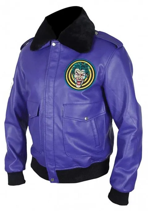 Batman Henchman Joker Goon Purple Bomber Jacket