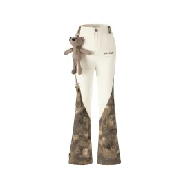 Bear Camo Patch Trousers Pear in Off-white