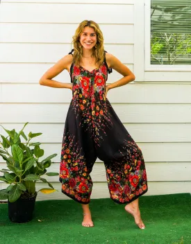 Black Floral Jumpsuit