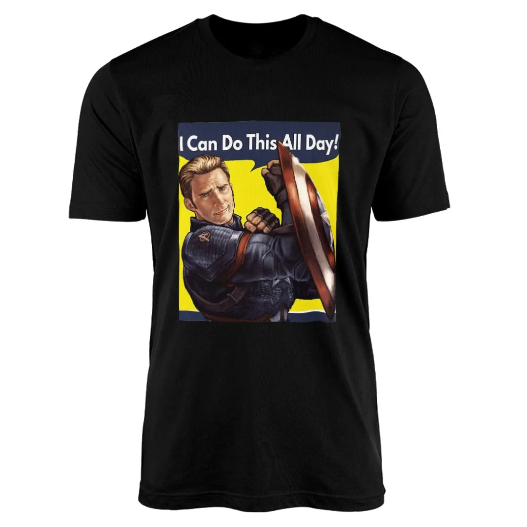 Captain America All Day ready steve T-Shirt