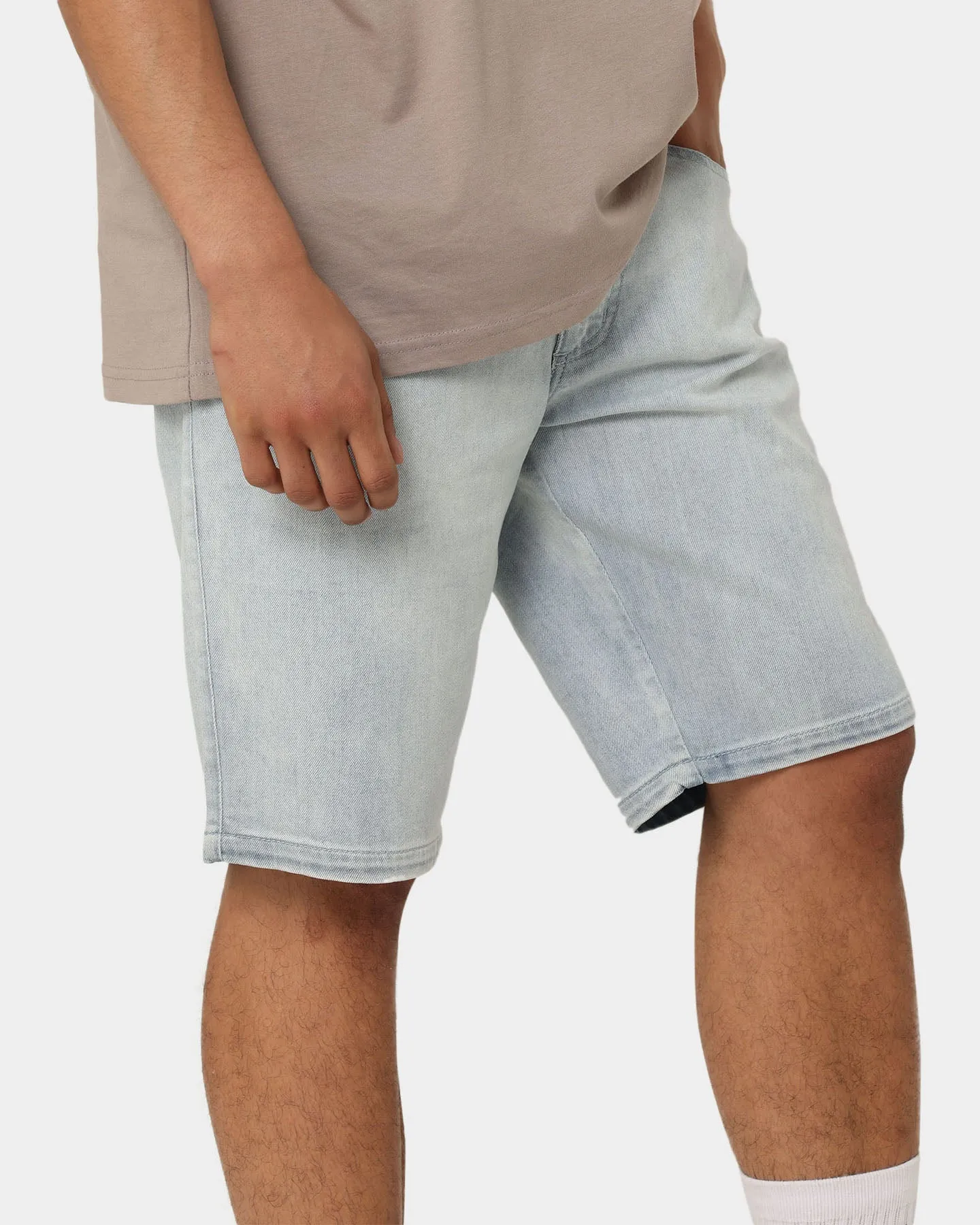 Carre Relache Denim Shorts Light Blue