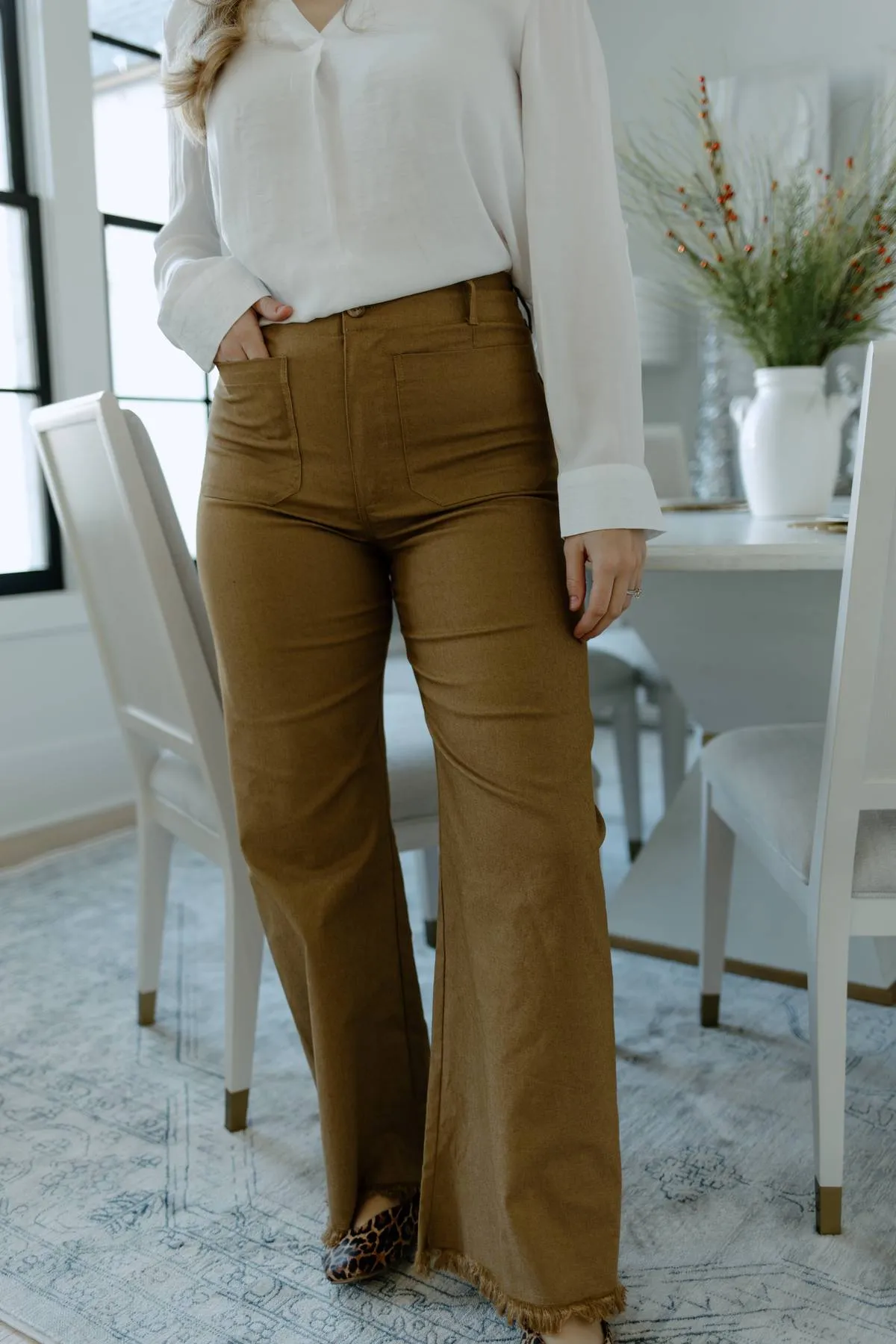 Carreta Flared Pants - Camel