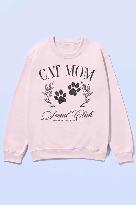 CAT MOM SOCIAL CLUB OVERSIZED SWEATSHIRT - Online Exclusive