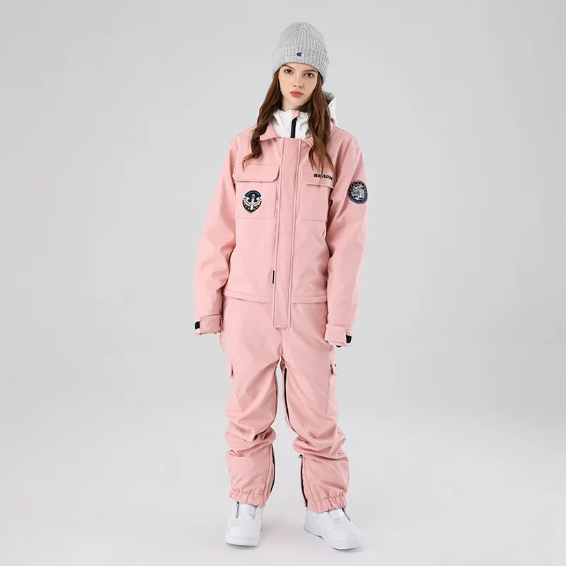 Couple Snowboard Jumpsuits Loose Warm Snowboard Wear