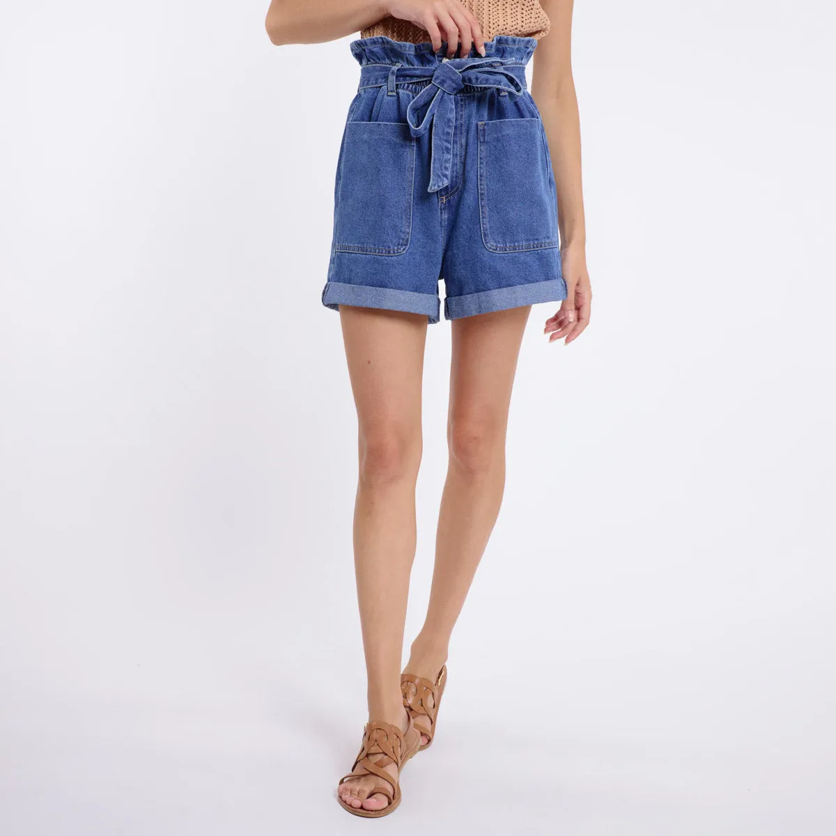 DOUMIA HIGHWAISTED SHORTS (DENIM)