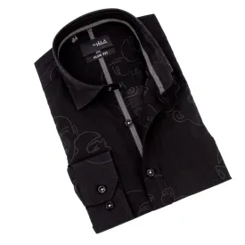 Faces Button Down Shirt - Black