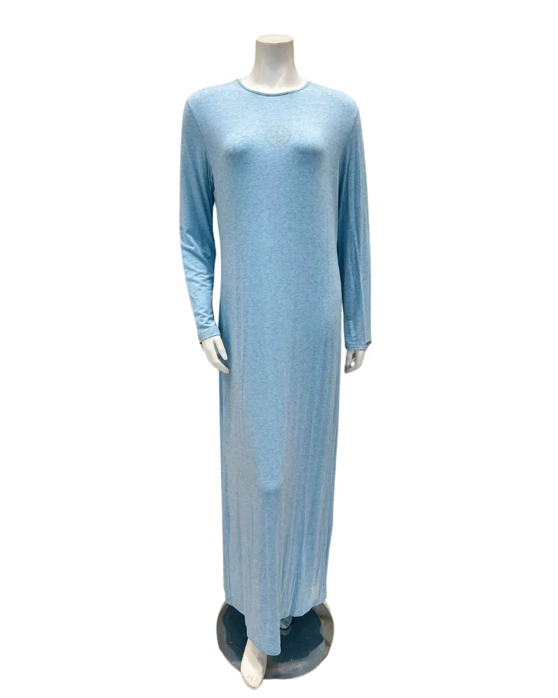 Furstenberg Logo Blue Melange Pull On Modal Nightgown