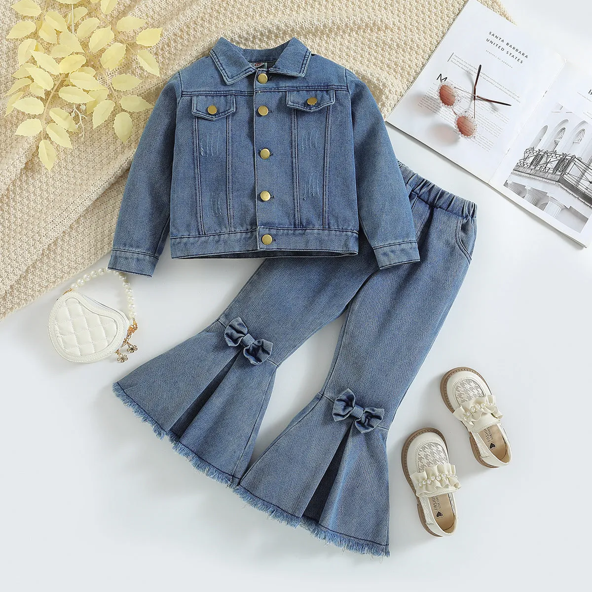 Girls' Denim Suit