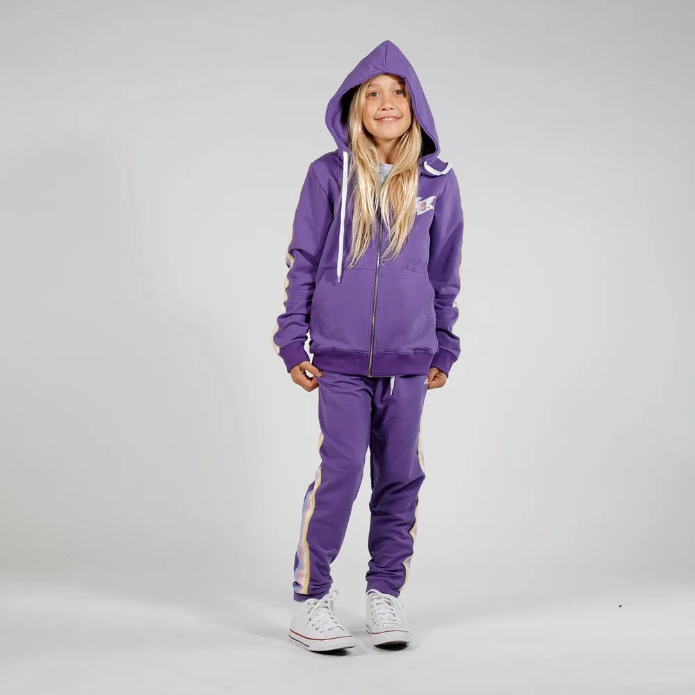 GIRLS SUNSET TRACK PANT - Purple