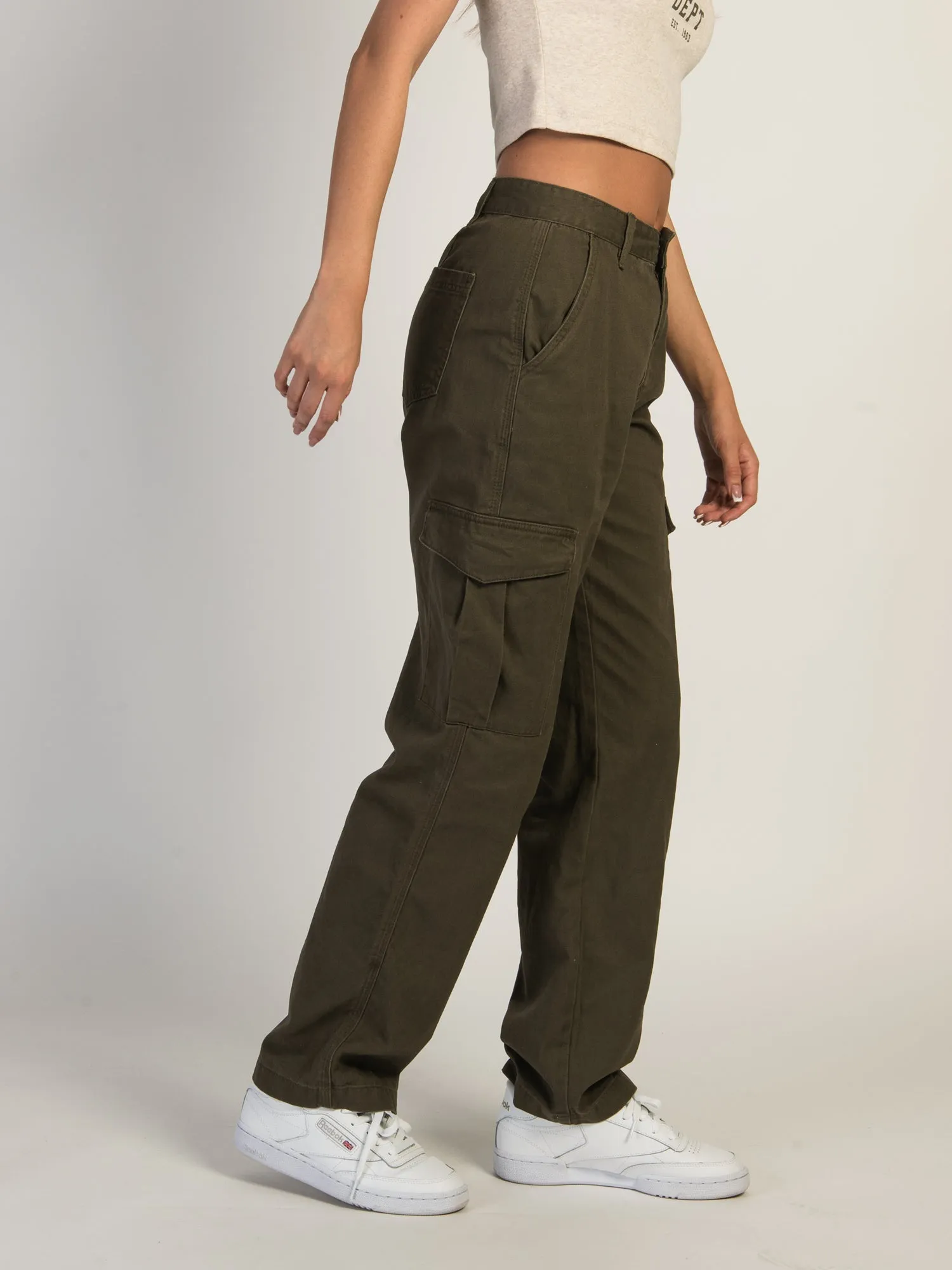 HARLOW DEE STRAIGHT FIT CARGO - ARMY