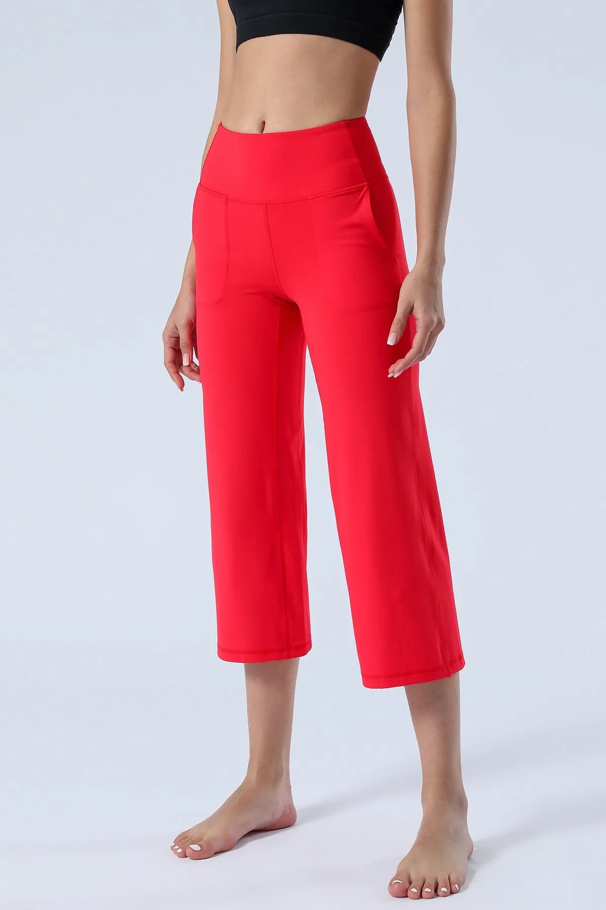 High-Rise Cropped Wide-Leg Pants