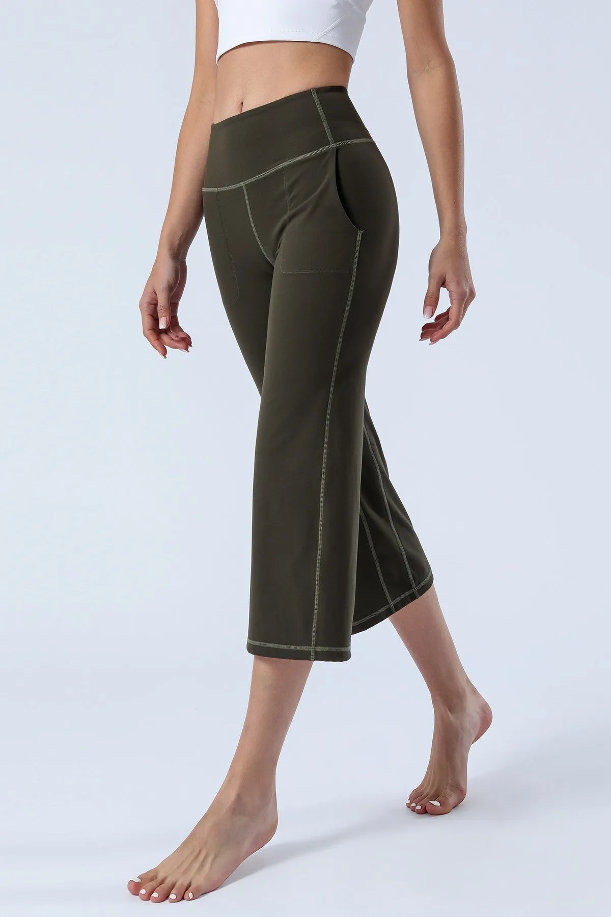 High-Rise Cropped Wide-Leg Pants