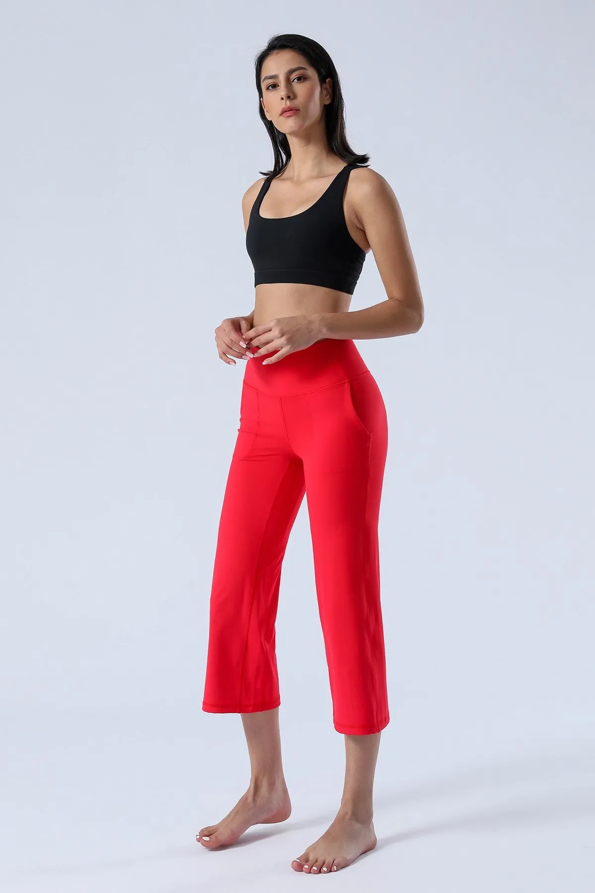 High-Rise Cropped Wide-Leg Pants