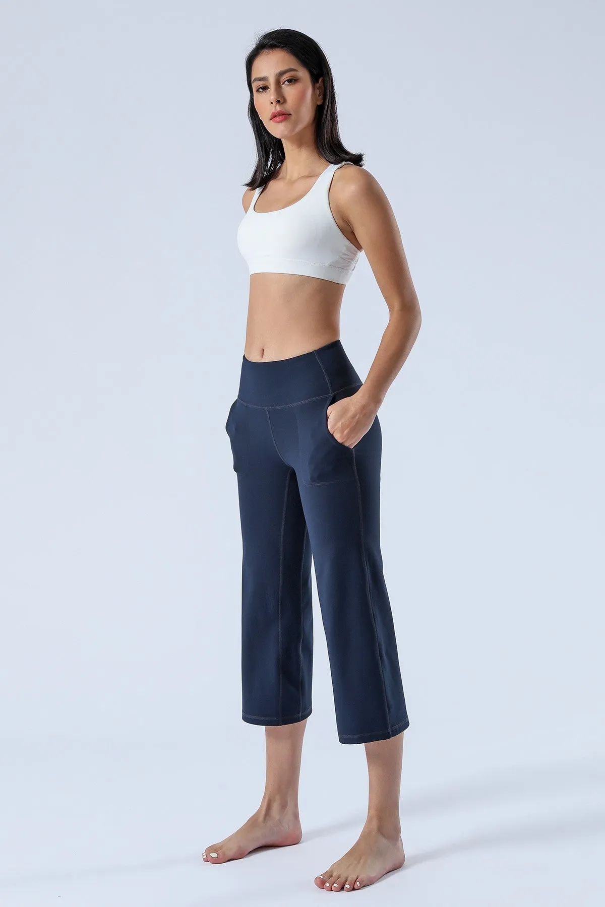 High-Rise Cropped Wide-Leg Pants