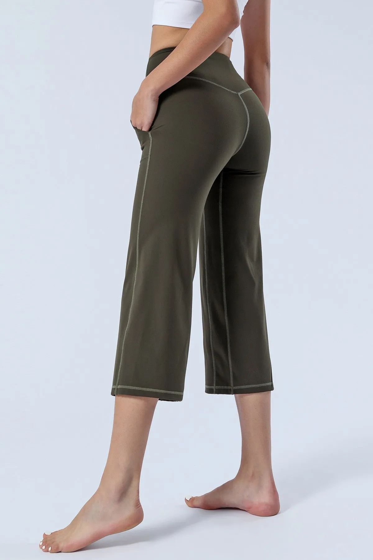 High-Rise Cropped Wide-Leg Pants