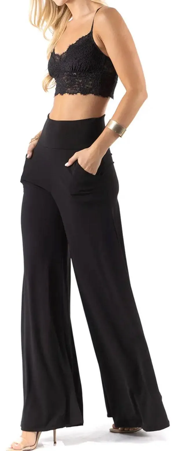 High Waist Plus Size Palazzo Pants WP1001