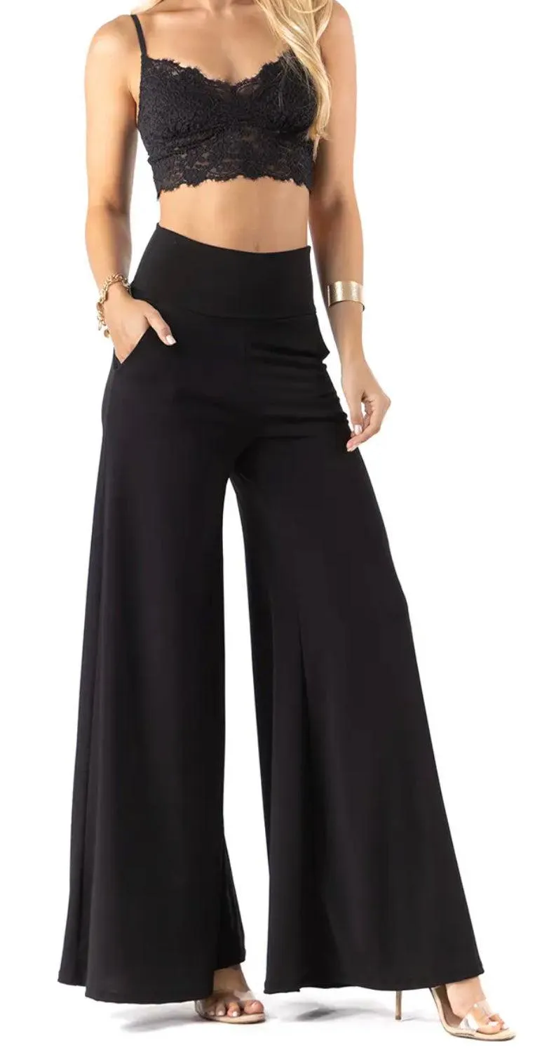 High Waist Plus Size Palazzo Pants WP1001