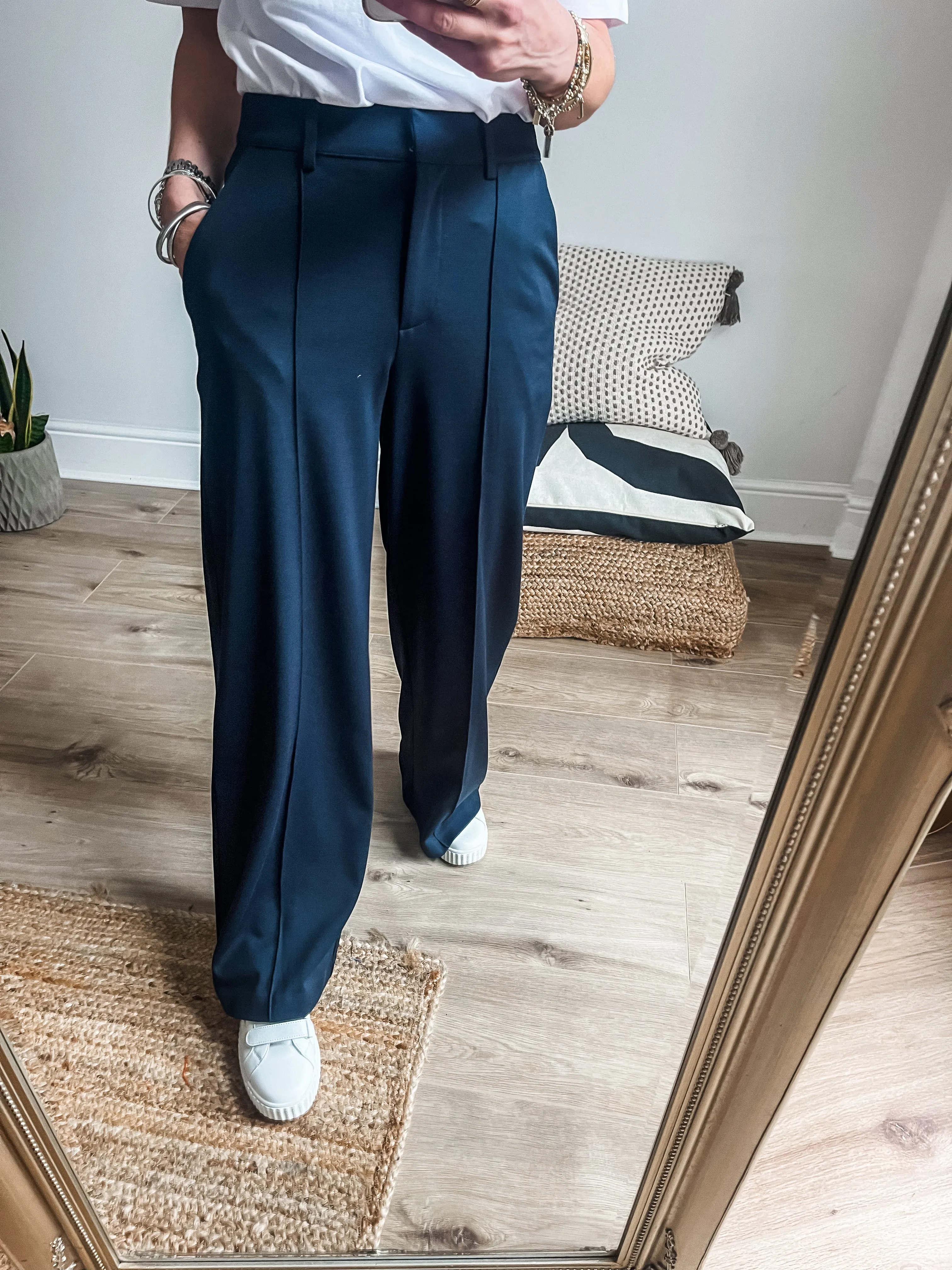 Ichi Kate Office Wide Trousers PREMIUM BRAND