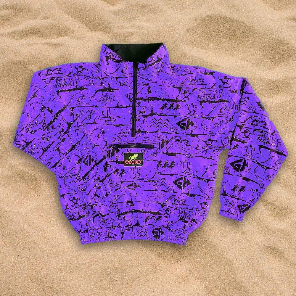 Iconic 1988 Gecko Wall Windbreaker - Deep Purple