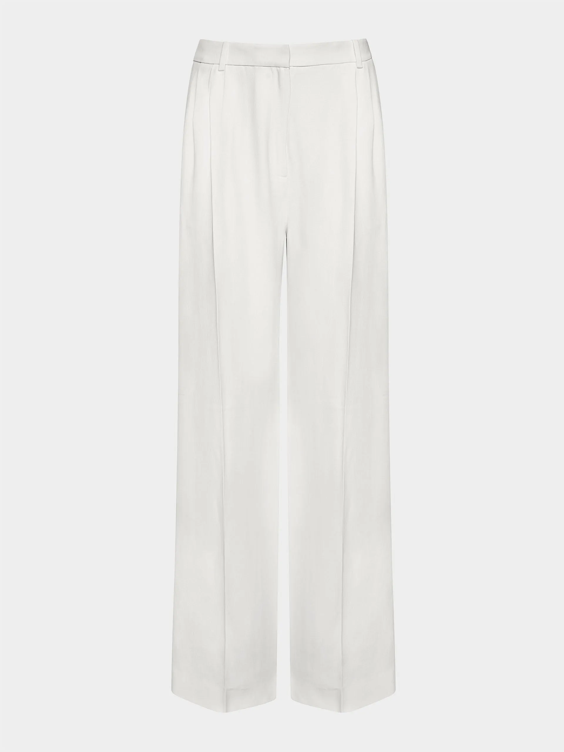 Ivory wide tailored trousers