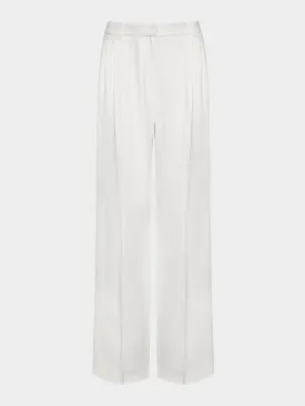 Ivory wide tailored trousers