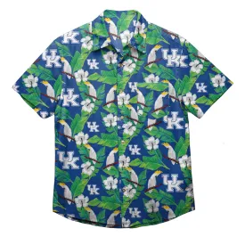 Kentucky Wildcats NCAA Mens Floral Button Up Shirt