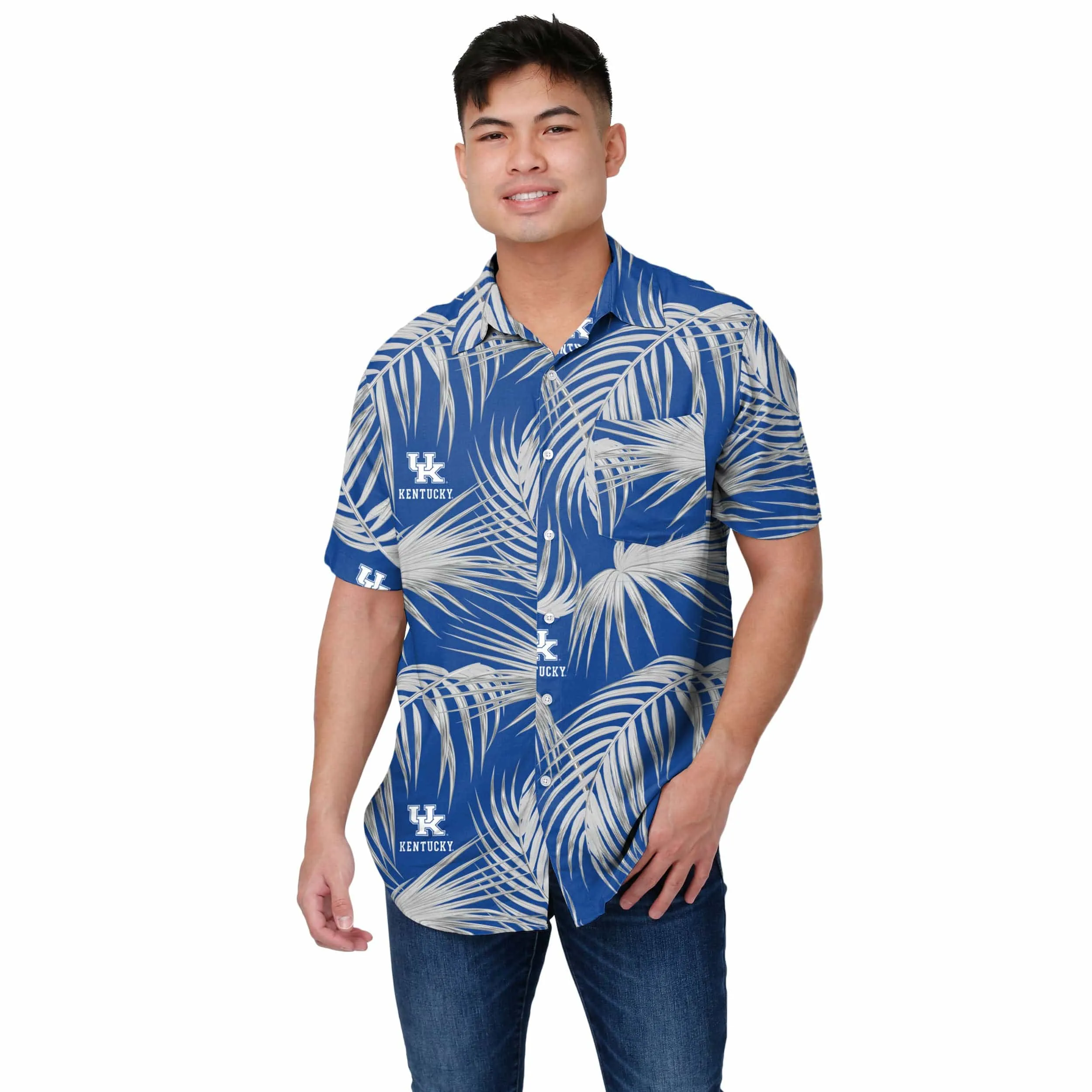 Kentucky Wildcats NCAA Mens Hawaiian Button Up Shirt