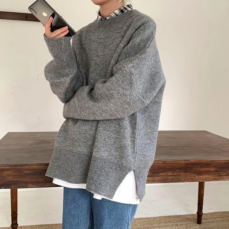 [Korean Style] Cashmere Blend Oversized Sweaters