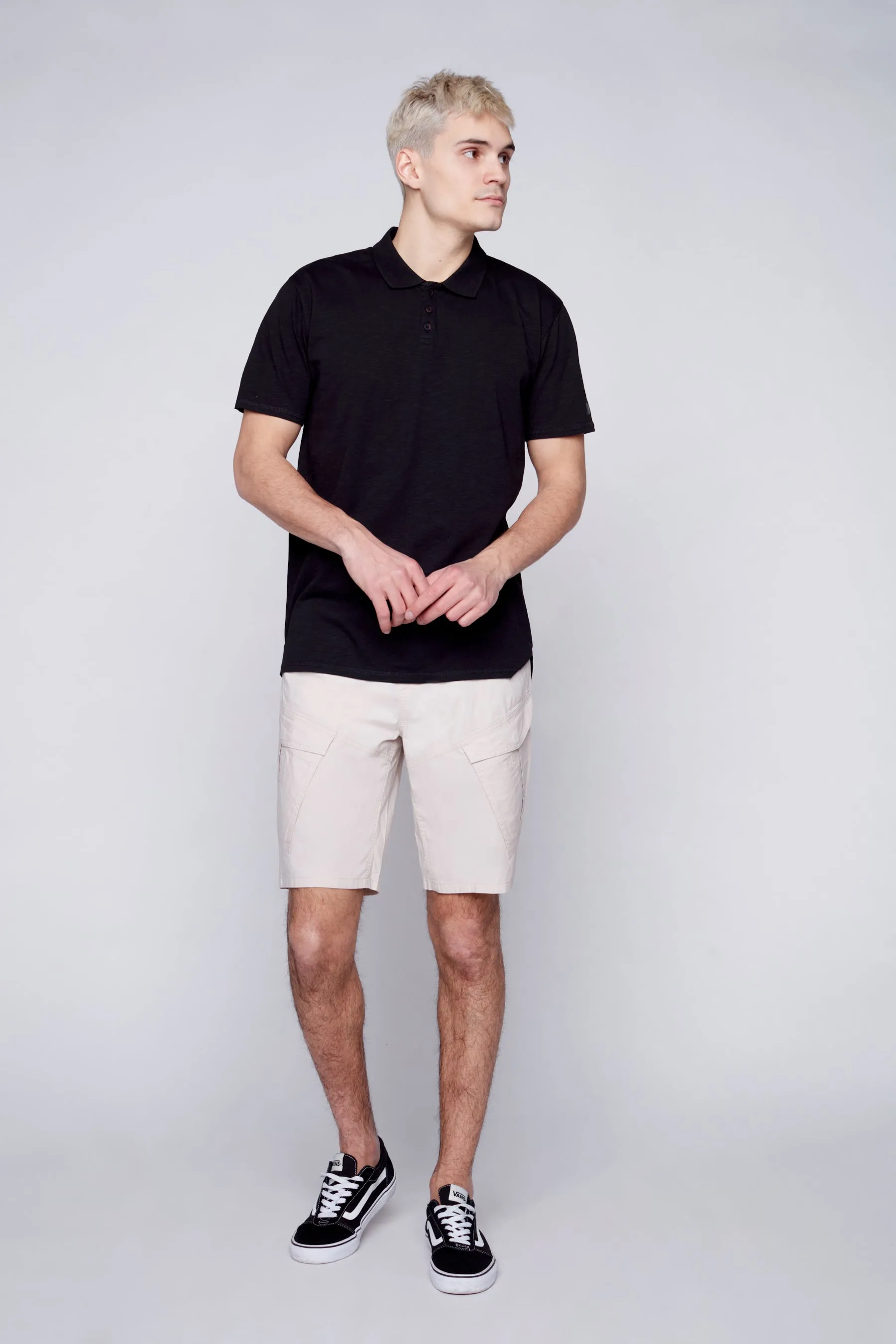 KRAVITZ - Mens 5-Pockets Pull-On Cargo Poplin Shorts - Sand