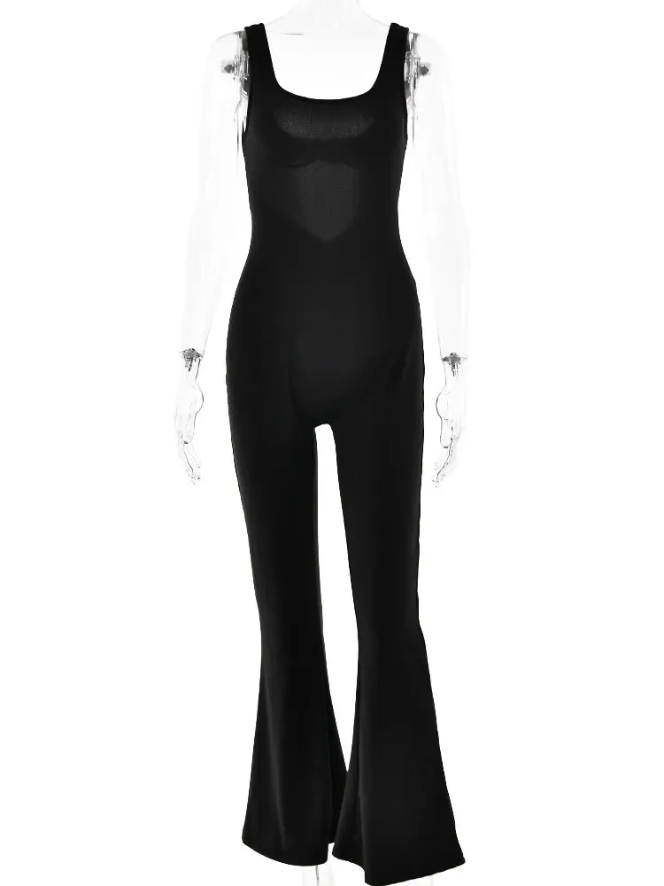 Lori Ruched Backless Jumpsuit