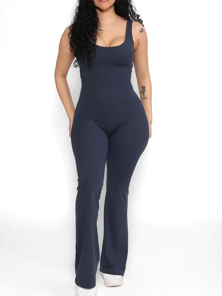 Lori Ruched Backless Jumpsuit