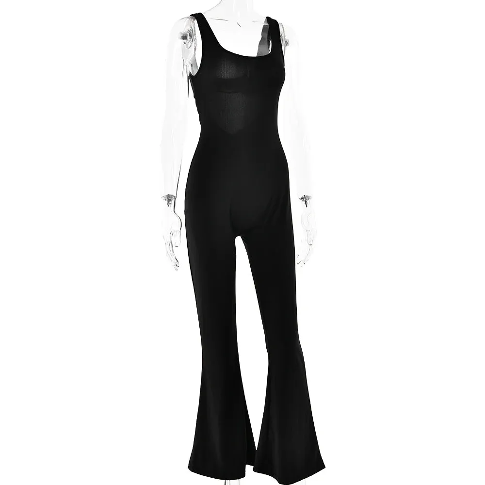 Lori Ruched Backless Jumpsuit