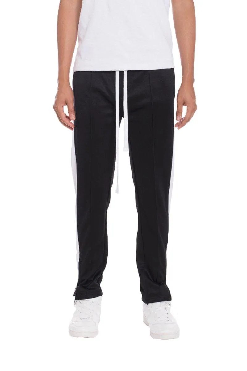 Mens Tricot Striped Black Track Pants