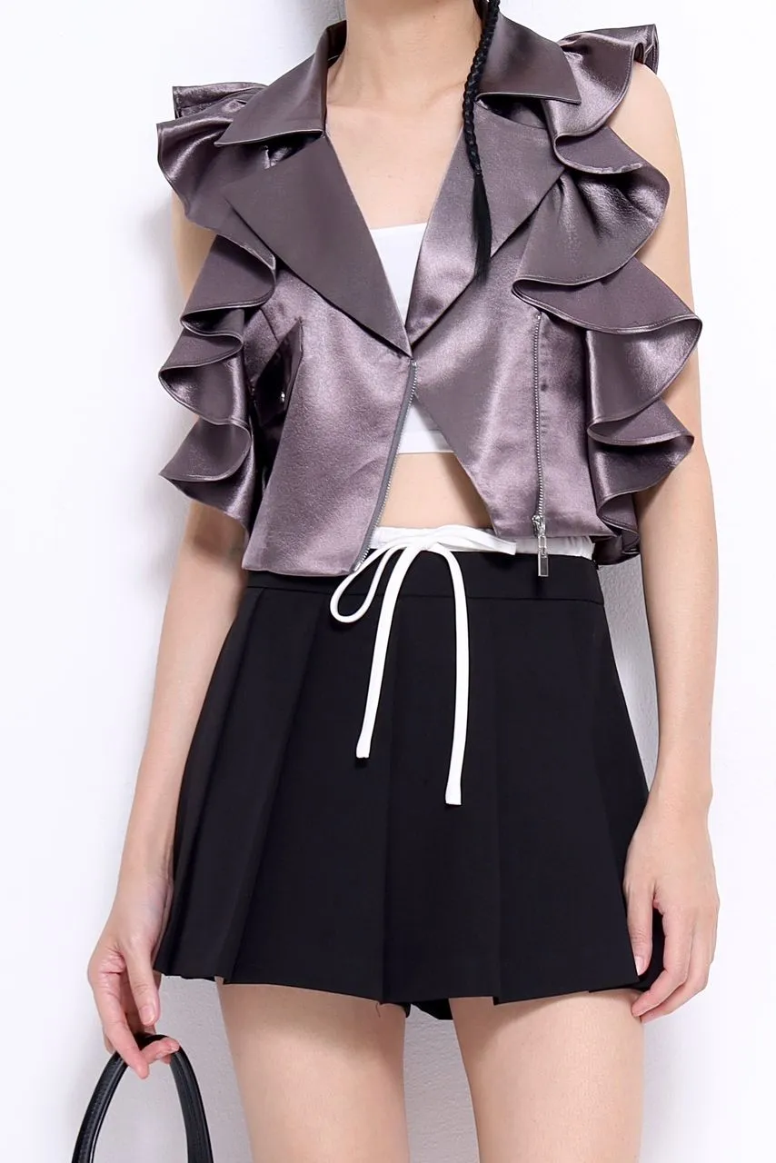 Mia Satin Biker Vest