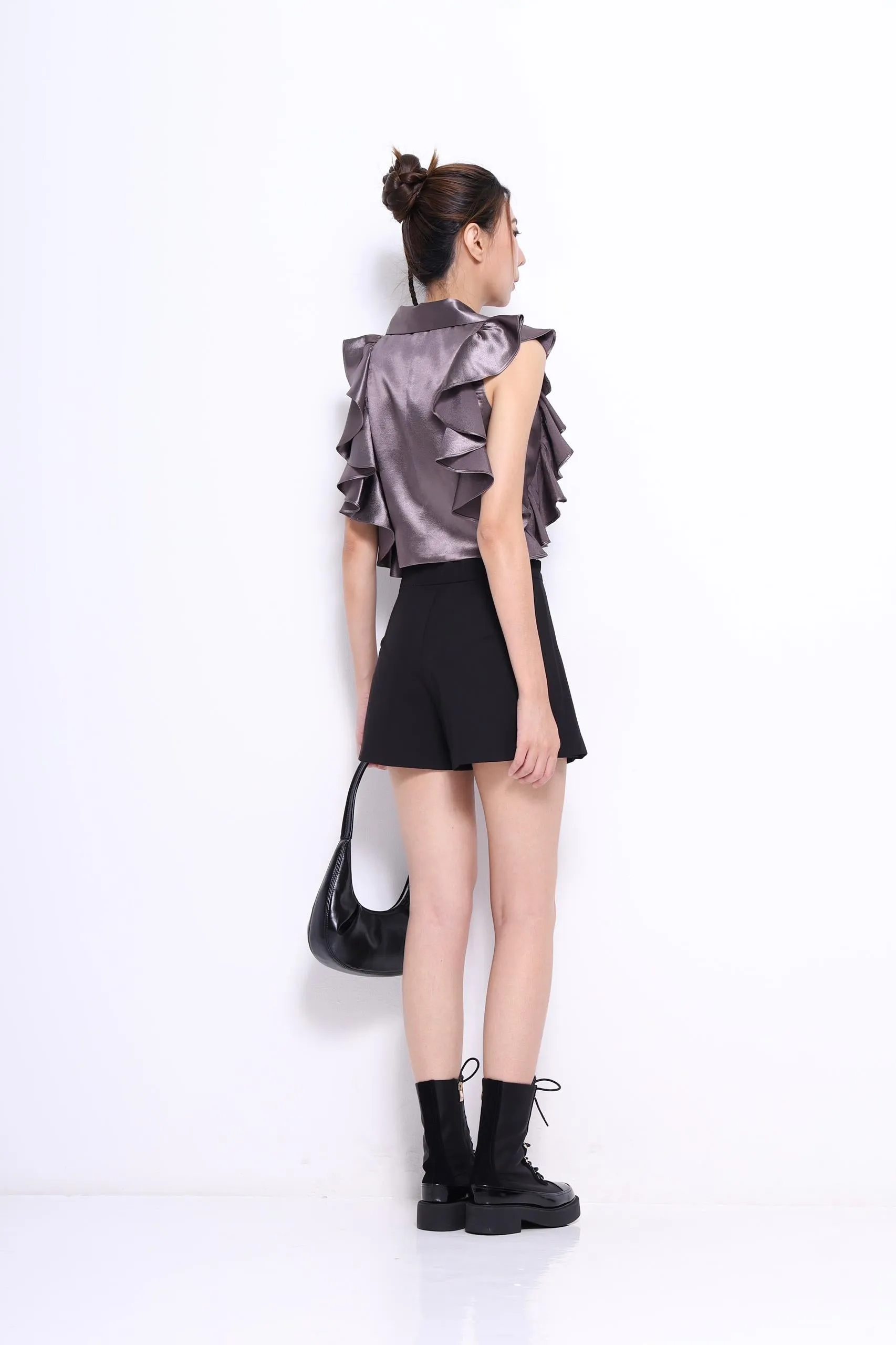 Mia Satin Biker Vest