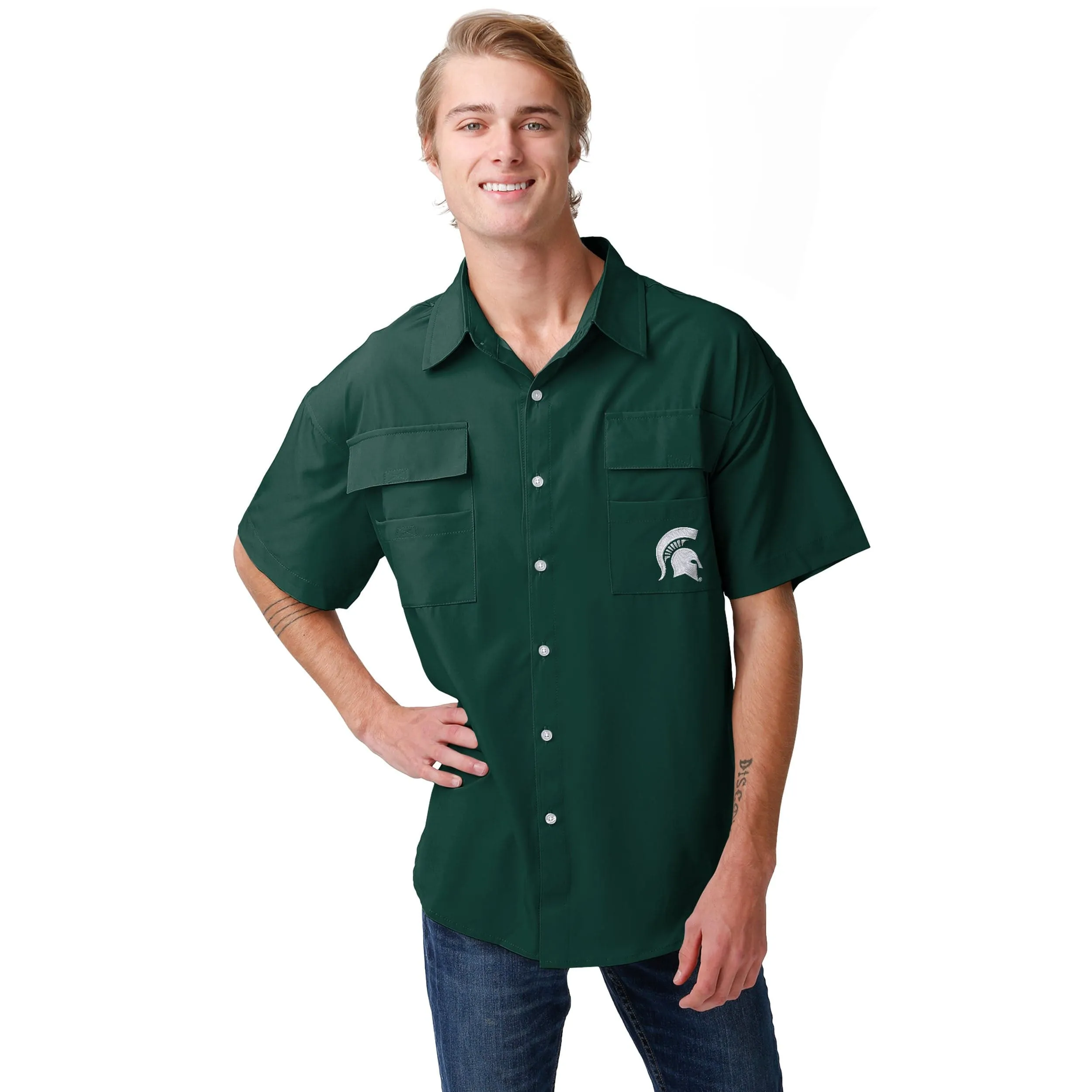 Michigan State Spartans NCAA Mens Gone Fishing Shirt