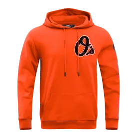 MLB BALTIMORE ORIOLES CLASSIC CHENILLE MEN'S PULLOVER HOODIE (ORANGE)