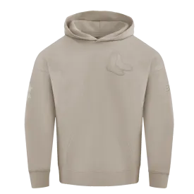 MLB BOSTON RED SOX NEUTRAL MEN'S DROP SHOULDER PO HOODIE (TAUPE)