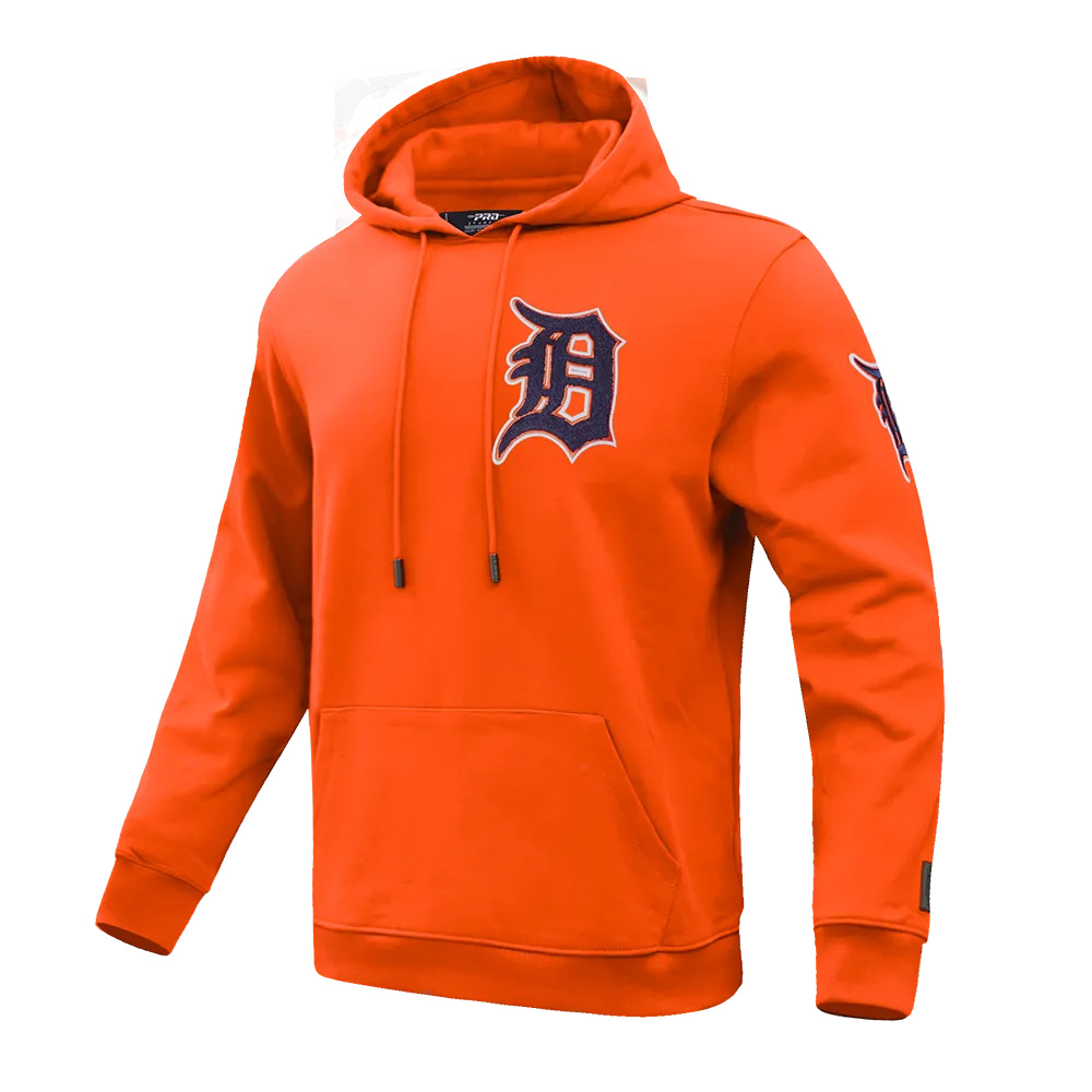 MLB DETROIT TIGERS CLASSIC CHENILLE MEN'S PULLOVER HOODIE (ORANGE)