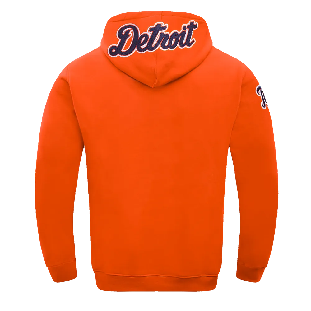 MLB DETROIT TIGERS CLASSIC CHENILLE MEN'S PULLOVER HOODIE (ORANGE)