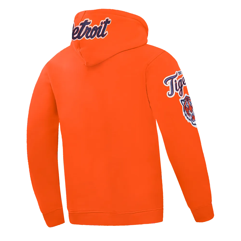 MLB DETROIT TIGERS CLASSIC CHENILLE MEN'S PULLOVER HOODIE (ORANGE)