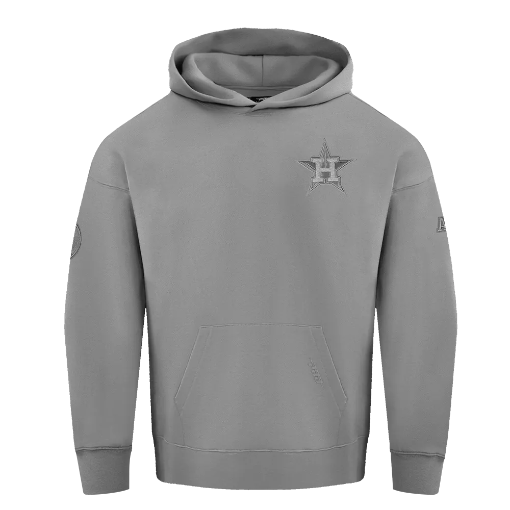 MLB HOUSTON ASTROS NEUTRAL MEN'S DROP SHOULDER PO HOODIE (DARK HEATHER GRAY)